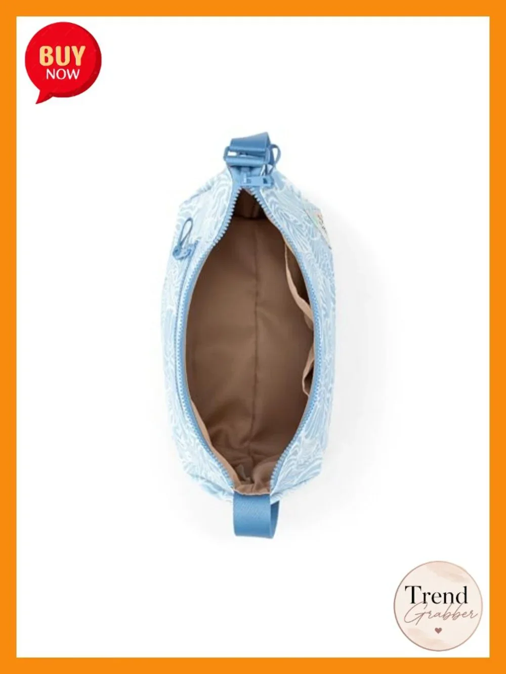 Spacious Hobo Shoulder Bag with Zipper Closure & Detachable Key Dangle